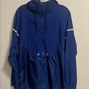 Nike Navy Windbreaker 3/4 zip with hood